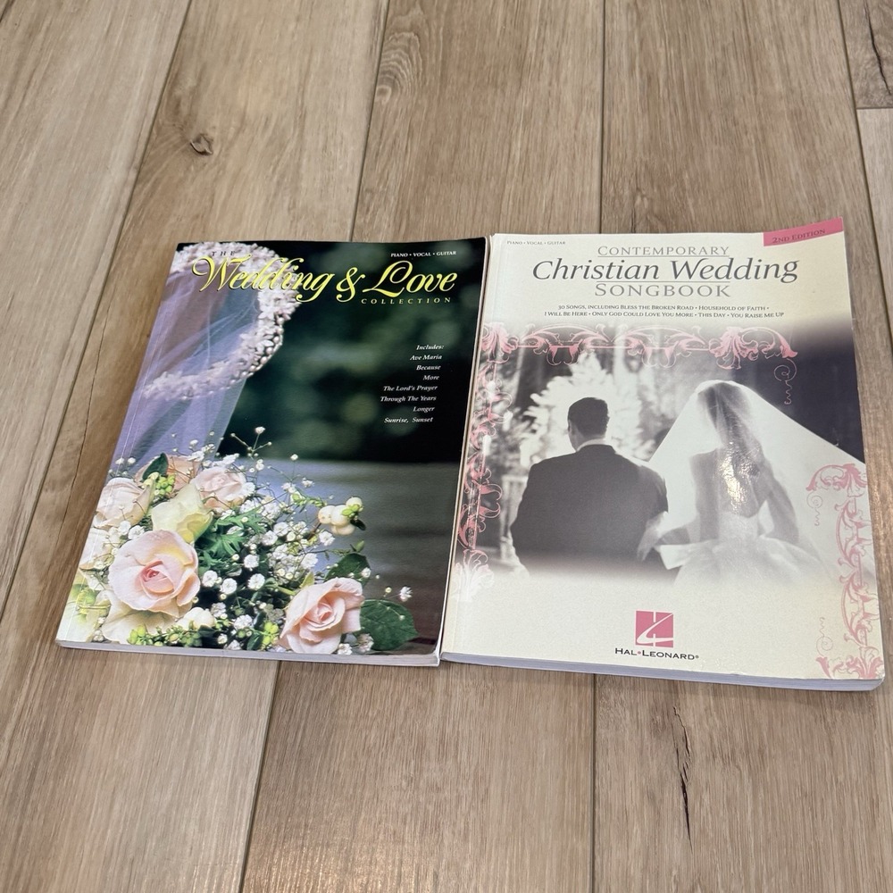 Wedding & Love Collection Christian Wedding Songbook Lot of 2 PVG Books Piano